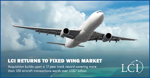 LCI RETURNS TO FIXED WING LEASING MARKET WITH AIRBUS A330 ACQUISITION
